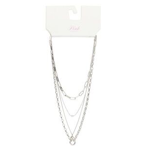 Victoria’s Secret PINK Silver 3-Piece Layered Necklace Set